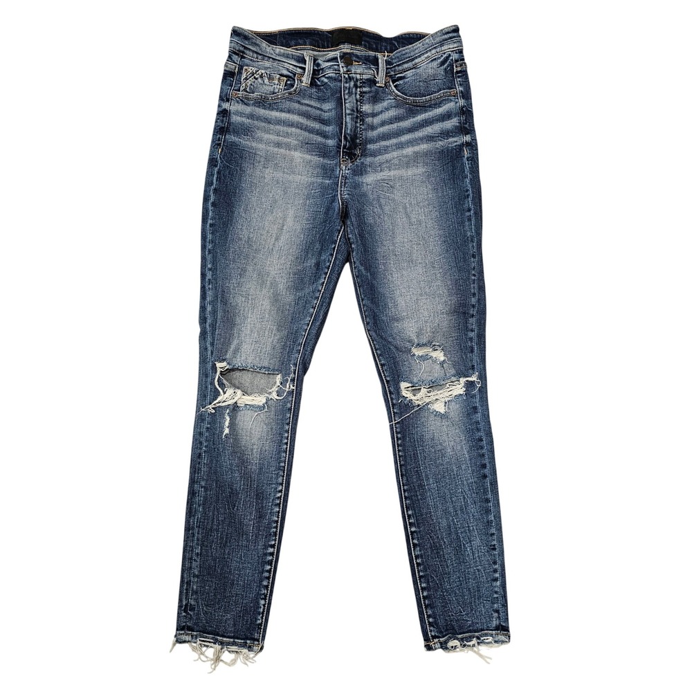 BUCKLE BLACK Fit No 75 Ankle Skinny Jeans Distressed Blue Wash Size 30x27 - Picture 3 of 9